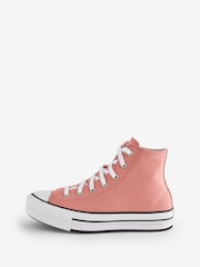Converse Pink Chuck Taylor Kids All Star EVA Lift Platform Trainers - Image 2 of 9
