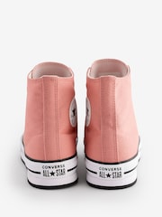 Converse Pink Chuck Taylor Kids All Star EVA Lift Platform Trainers - Image 4 of 9