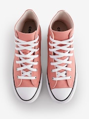 Converse Pink Chuck Taylor Kids All Star EVA Lift Platform Trainers - Image 5 of 9
