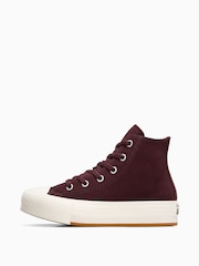 Converse Red Eva Lift Suede Trainers - Image 3 of 8