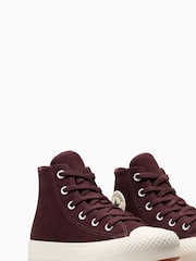Converse Red Eva Lift Suede Trainers - Image 5 of 8