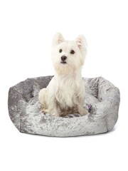 Bunty Silver Bellagio Crushed Velvet Dog Bed - Image 2 of 4