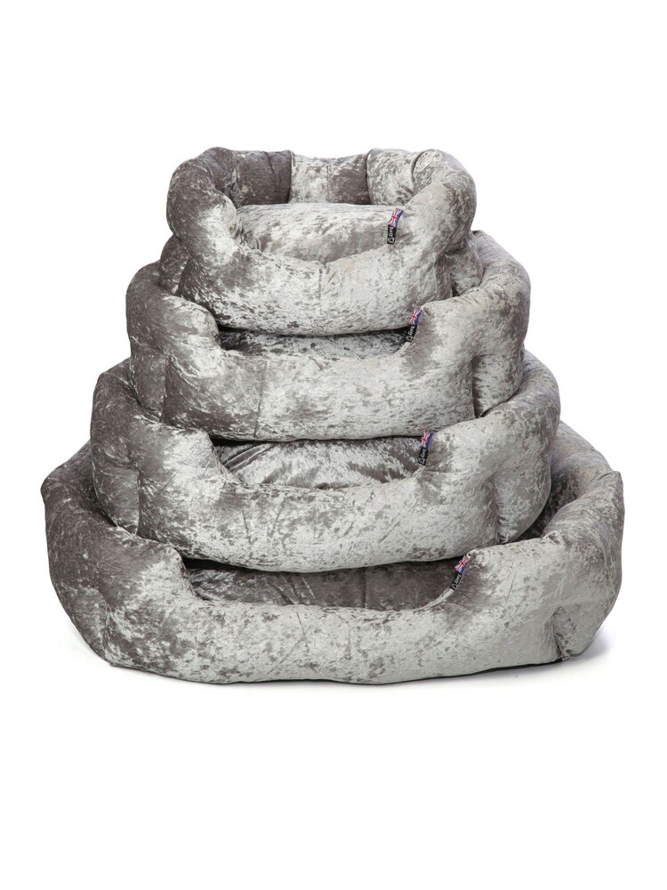 Bunty Silver Bellagio Crushed Velvet Dog Bed - Image 4 of 4