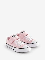 Converse Pink Chuck Taylor Glitter 1V Junior Trainers - Image 3 of 9