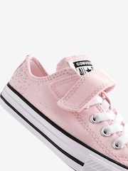 Converse Pink Chuck Taylor Glitter 1V Junior Trainers - Image 8 of 9