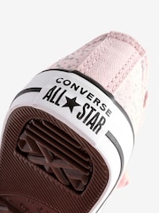 Converse Pink Chuck Taylor Glitter 1V Junior Trainers - Image 9 of 9