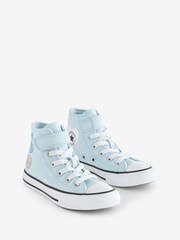 Converse Blue Chuck Taylor Heart Detail 1V Junior Trainers - Image 3 of 8