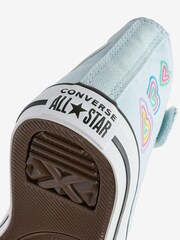 Converse Blue Chuck Taylor Heart Detail 1V Junior Trainers - Image 8 of 8