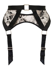 Pour Moi Black India Embroidery Suspender - Image 4 of 5