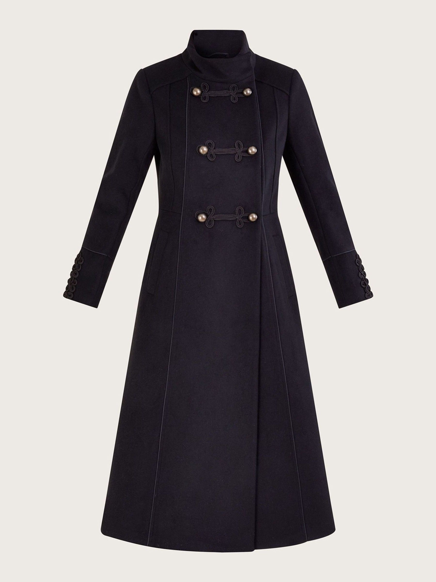 Buy Monsoon Black Mya Military Coat from Next Luxembourg