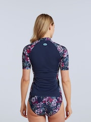 Animal Dark Blue Womens Lucie Recycled Rash Vest - Image 4 of 6