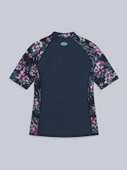 Animal Dark Blue Womens Lucie Recycled Rash Vest - Image 6 of 6