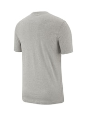 Серый - Футболка Nike Club - Изображение 7 из 7