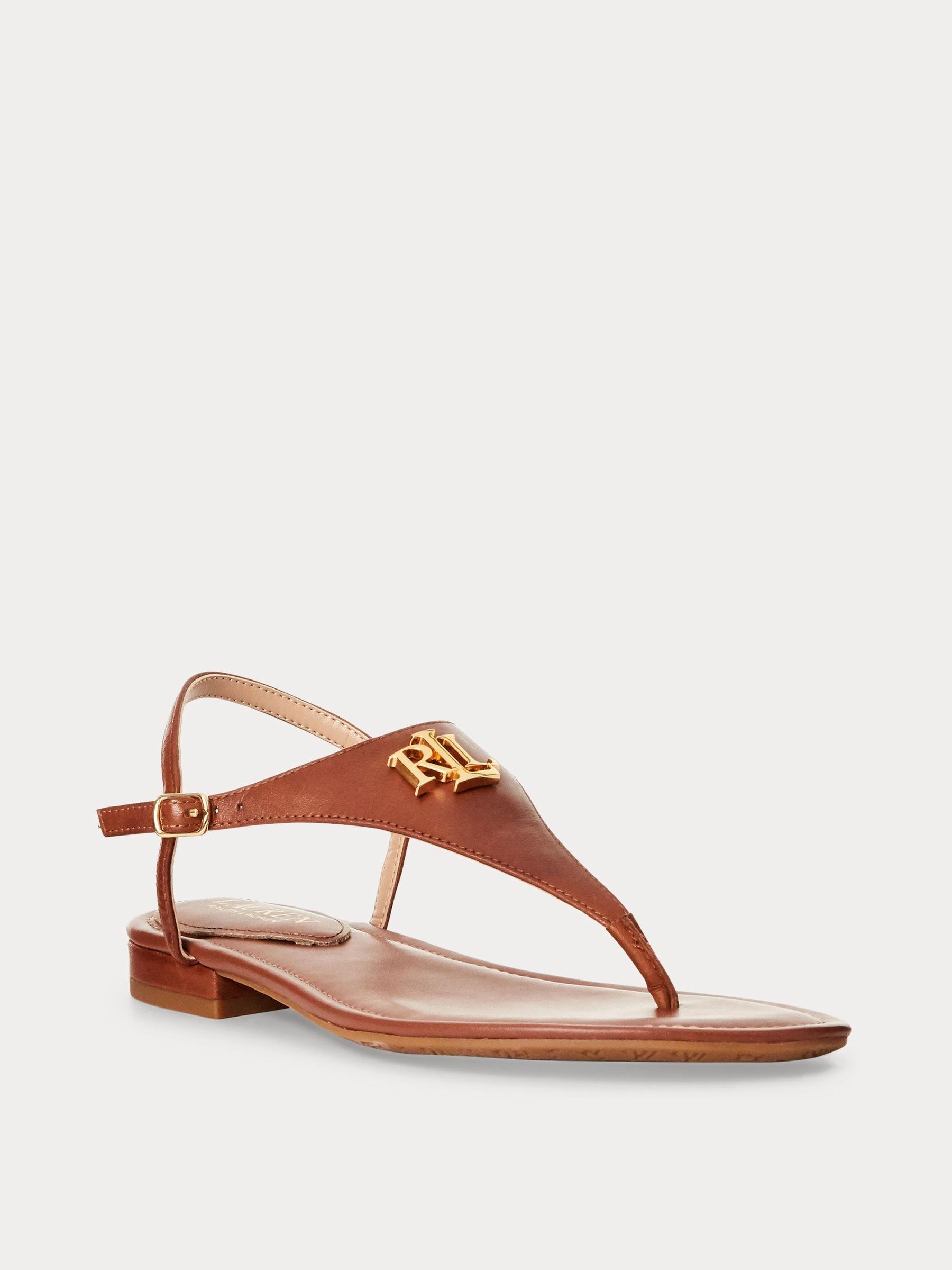 Acheter Marron fauve Lauren Ralph Lauren Sandales Ellington Nappa en cuir from Next Luxembourg