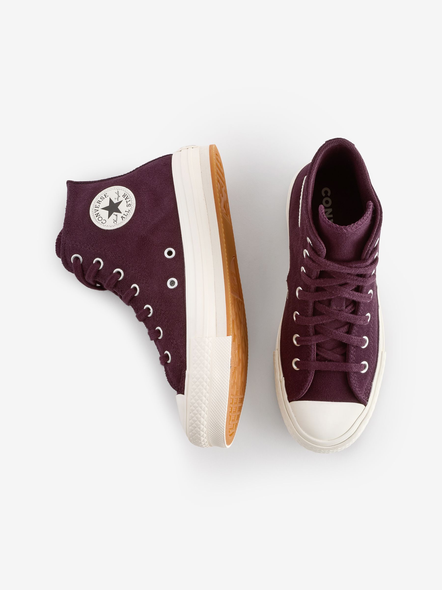 Acheter Converse Burgundy Suede Lift Trainers from Next Luxembourg