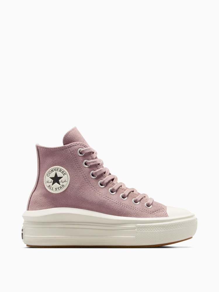 Converse Pink Move Suede Trainers - Image 1 of 13
