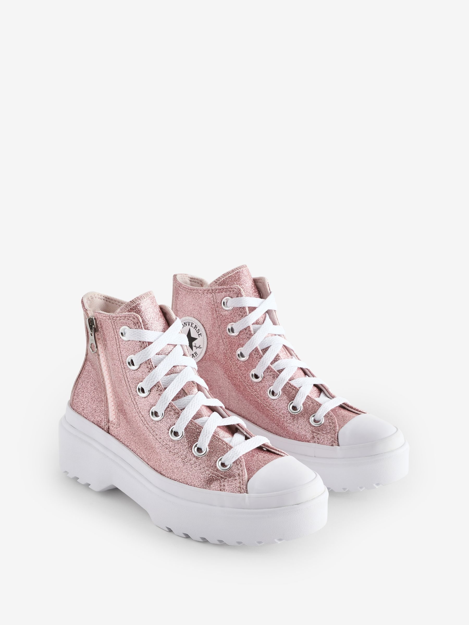 Buy Converse Pink Junior Chuck Taylor Gliiter Lugged Lift Boots from Next USA