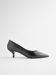 Shiny Black Standard/Wide Fit Forever Comfort® Kitten Heel Court Shoes - Image 2 of 7