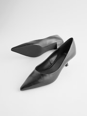 Shiny Black Standard/Wide Fit Forever Comfort® Kitten Heel Court Shoes - Image 3 of 7