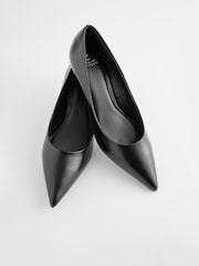 Shiny Black Standard/Wide Fit Forever Comfort® Kitten Heel Court Shoes - Image 4 of 7
