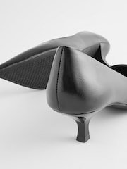 Shiny Black Standard/Wide Fit Forever Comfort® Kitten Heel Court Shoes - Image 6 of 7