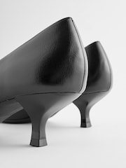 Shiny Black Standard/Wide Fit Forever Comfort® Kitten Heel Court Shoes - Image 7 of 7