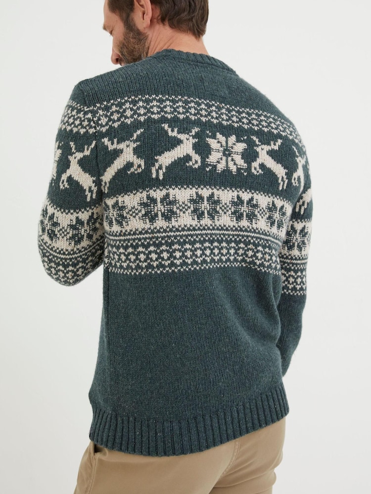 Pull de Noël FatFace Family homme - Image 3 of 6