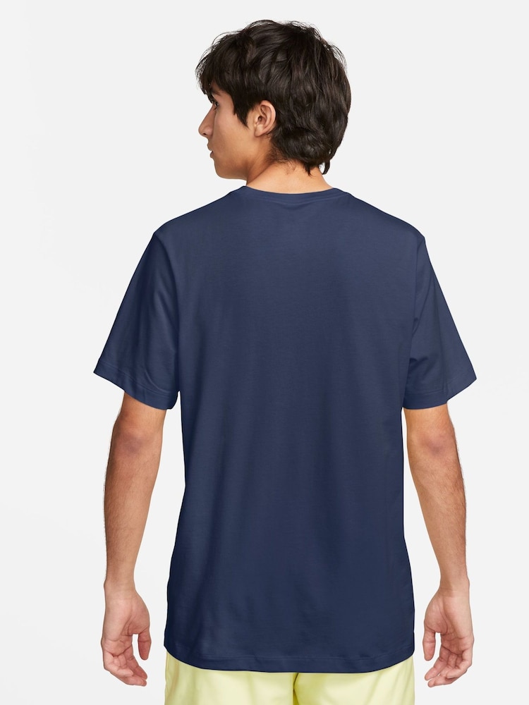 Nike Dark Blue Club T-Shirt - Image 2 of 4