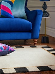 Monochrome Paloma Stripe Border Rug - Image 11 of 13