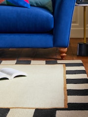 Monochrome Paloma Stripe Border Rug - Image 12 of 13