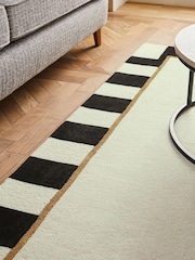 Monochrome Paloma Stripe Border Rug - Image 6 of 11