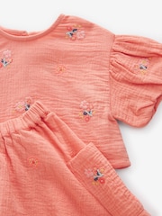 Peach Pink 100% Cotton Top & Skirt Set (3mths-7yrs) - Image 7 of 7