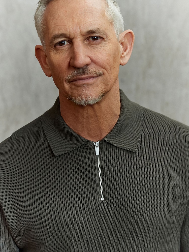 Khaki Green Silk Blend Signature Regular Textured Polo Shirt - Image 1 of 6