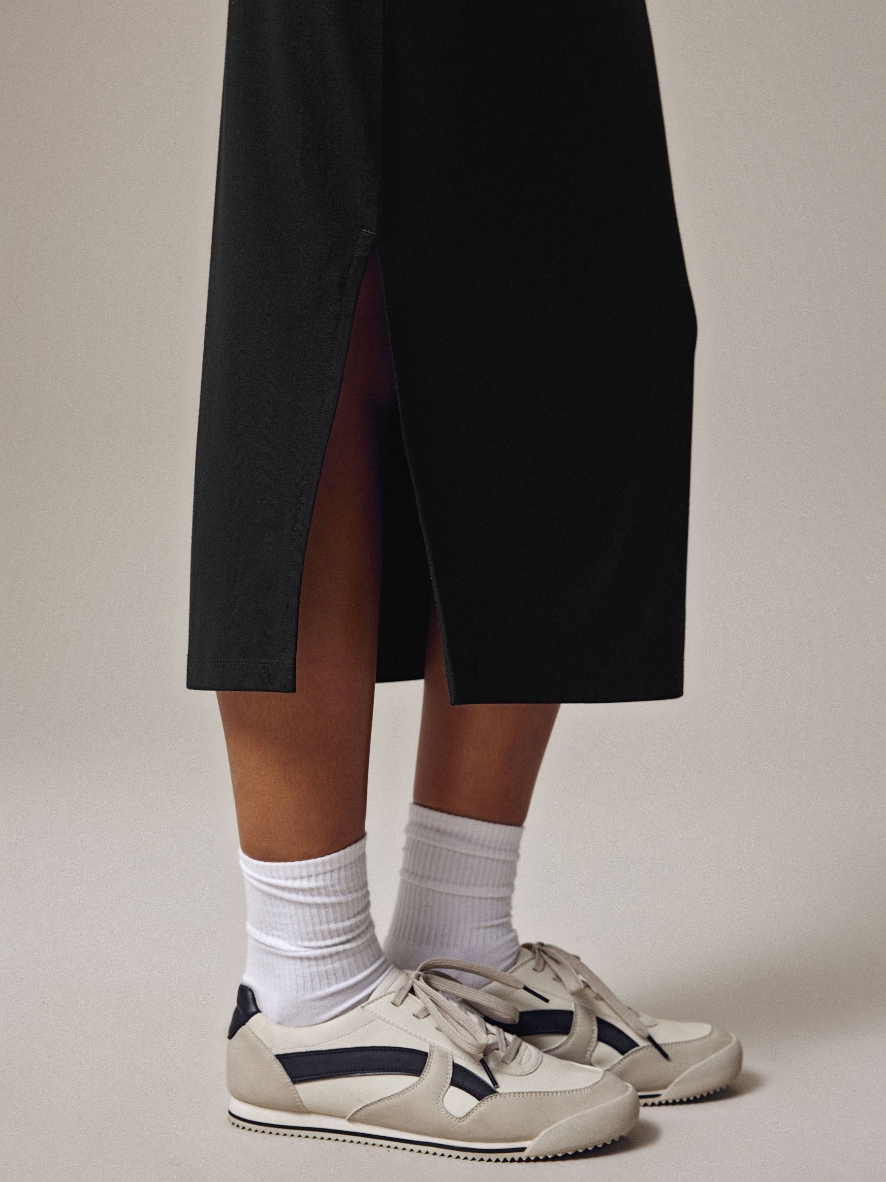 Buy Black Jersey Midi Skirt from Next USA