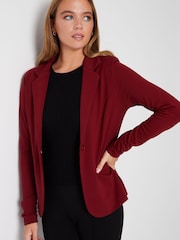 Rot - Threadbare Einreihiger Ponte-Blazer aus Jersey - Bild 1 von 4