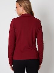 Rot - Threadbare Einreihiger Ponte-Blazer aus Jersey - Bild 2 von 4