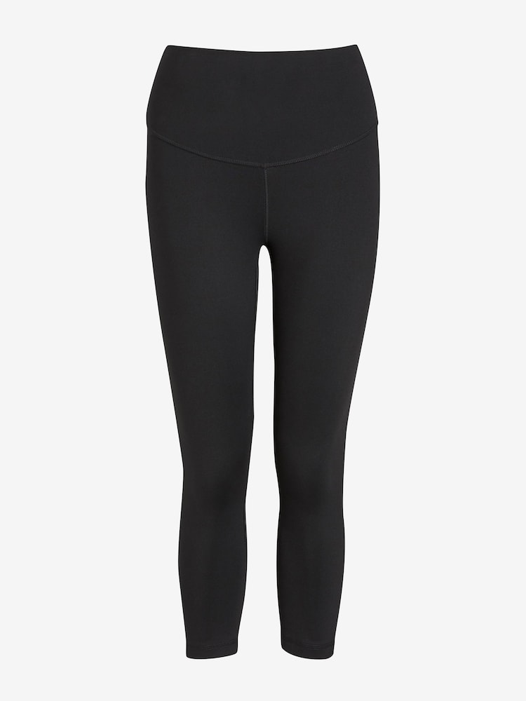 Schwarz - Next Active Sports Lange, figurformende Leggings mit hohem Bund, Dry Tech, für einen flachen Bauch - Image 8 of 9