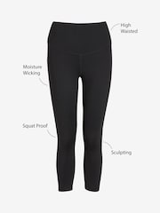 Schwarz - Next Active Sports Lange, figurformende Leggings mit hohem Bund, Dry Tech, für einen flachen Bauch - Image 9 of 9