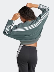 Grün - adidas Sportswear Future Icons Sweatshirt mit 3 Streifen - Bild 2 von 7