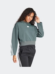 Grün - adidas Sportswear Future Icons Sweatshirt mit 3 Streifen - Bild 3 von 7