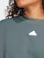 Grün - adidas Sportswear Future Icons Sweatshirt mit 3 Streifen - Bild 5 von 7