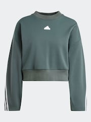 Grün - adidas Sportswear Future Icons Sweatshirt mit 3 Streifen - Bild 7 von 7