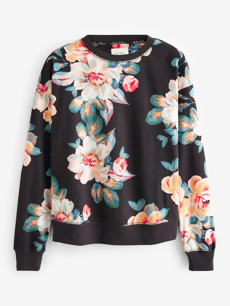 Black Floral Supersoft Cosy Pyjamas - Image 2 of 8