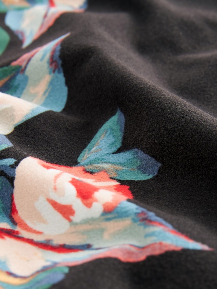 Black Floral Supersoft Cosy Pyjamas - Image 8 of 8