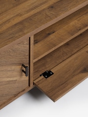 Dark Bronx Chevron Oak Effect Up to 50 inch Slim TV Unit - Image 10 of 12