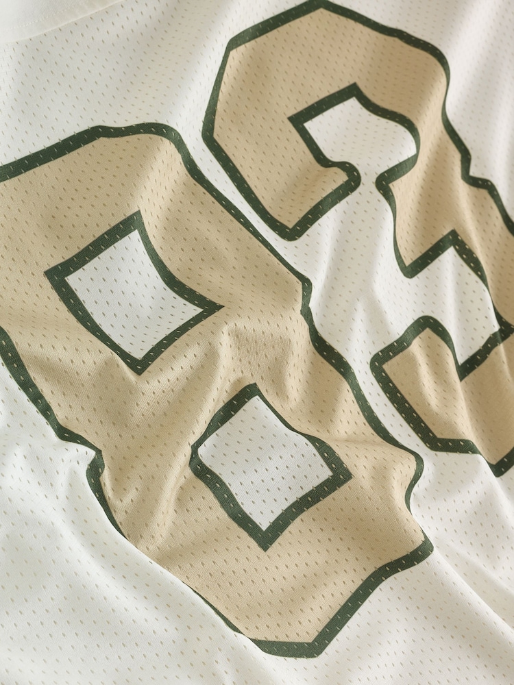 White Houston EDIT American Football T-Shirt - Image 3 of 3 White Houston EDIT American Football T-Shirt - Image 3 of 3