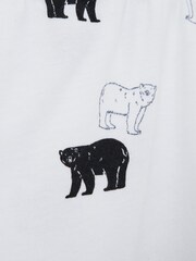 Reiss Optic White Bernard Slim Fit Cotton Motif Pyjama Top - Image 6 of 6