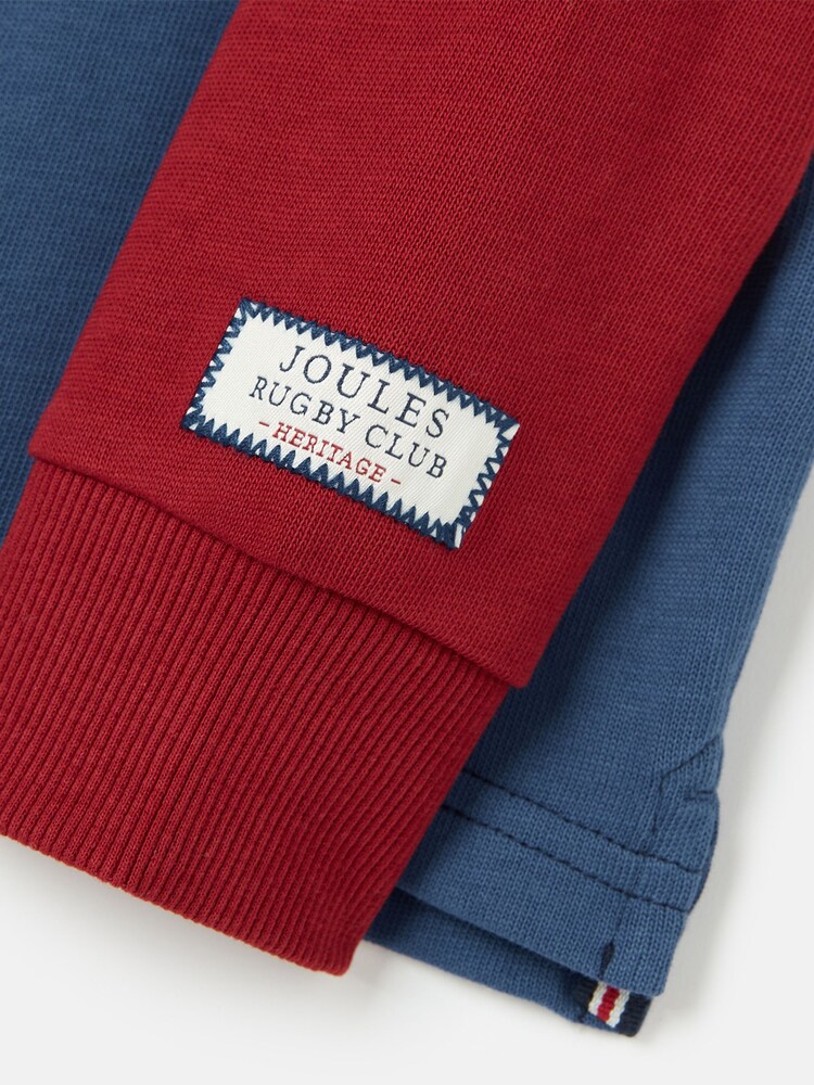 Joules Union Blue Cotton Rugby Shirt - Image 6 of 6