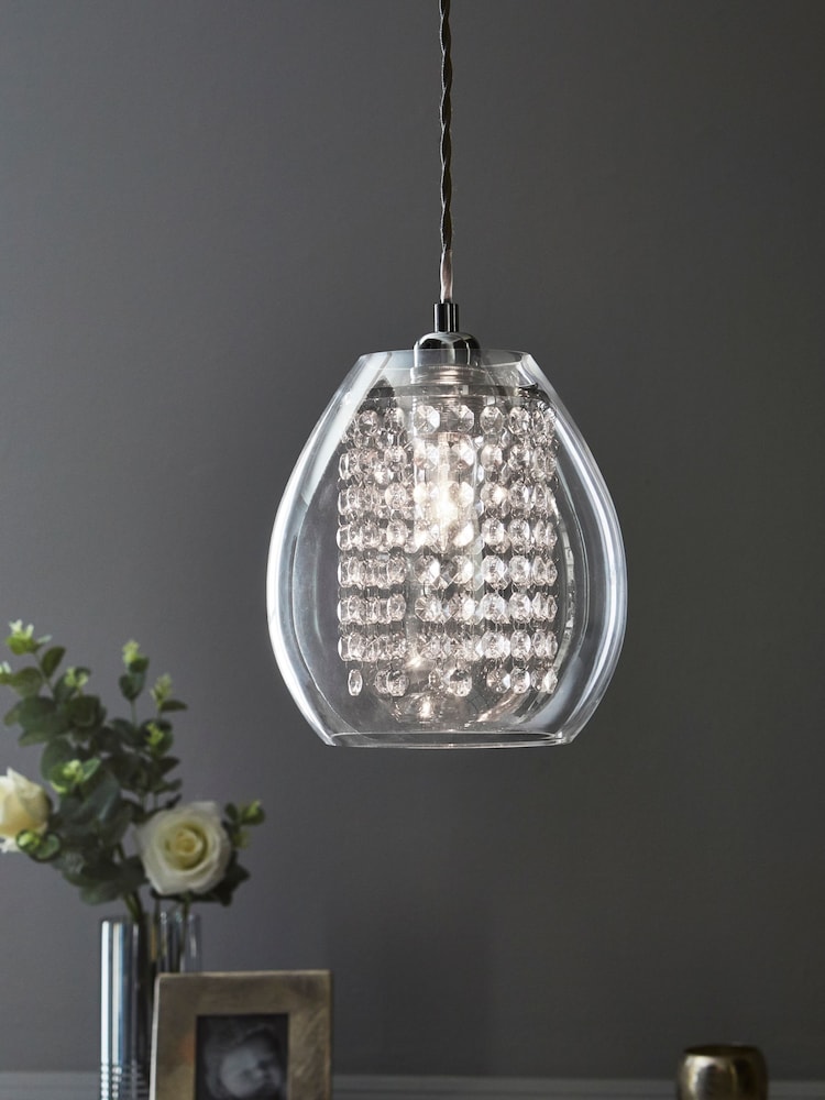 Clear Bella Easy Fit Pendant Lamp Shade - Image 1 of 6