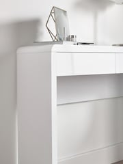 Time 4 Sleep White Marlow High Gloss 2 Drawer Dressing Table - Image 2 of 3